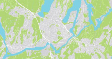 Urban vector city map of Sarpsborg, Norway, Europe.