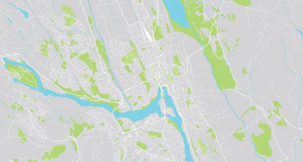 Urban Vector City Map Skien Norway Europe — Stockvektor