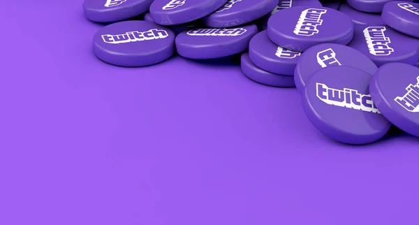 Londres Reino Unido Julio 2022 Twitch Video Juego Vivo Logotipo —  Fotos de Stock