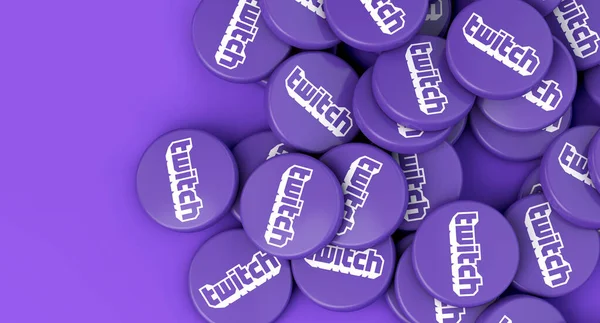 London July 2022 Twitch Video Game Live Streaming Logo Disks — ストック写真