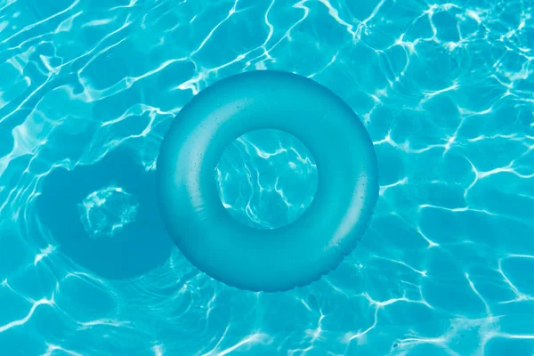 Blue Summer Pool Rubber Ring Floating Vacation Swimming Pool — стоковое фото