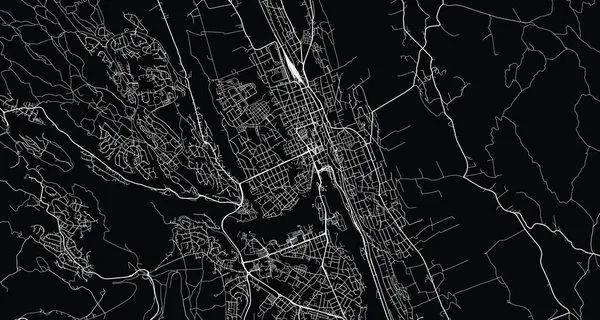 Urban Vector City Map Skien Norway Europe — Vetor de Stock