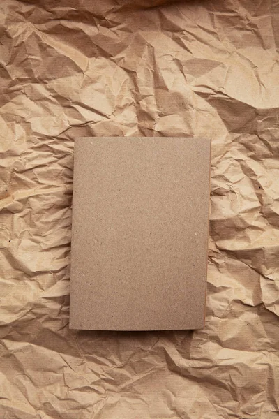 Blank Invitation Letter Template Mock Crumpled Brown Paper — Stock Fotó