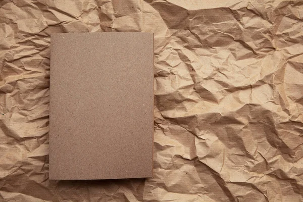 Blank Invitation Letter Template Mock Crumpled Brown Paper — Stock fotografie