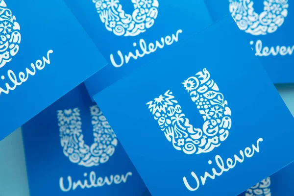 London August 2022 Unilever Company Logo Unilever Multinational Consumer Goods —  Fotos de Stock