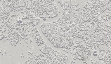 Rome, Italy city map aerial view. minimal design. 3D Rendering,