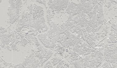 Rome, Italy city map aerial view. minimal design. 3D Rendering,
