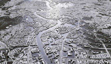 Rome, Italy city map aerial view. minimal design. 3D Rendering,