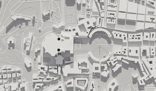 Rome Italy City Map Aerial View Minimal Design Rendering — Zdjęcie stockowe