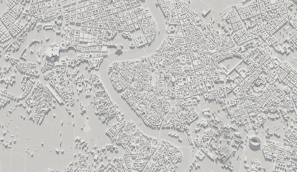Rome Italy City Map Aerial View Minimal Design Rendering — Photo