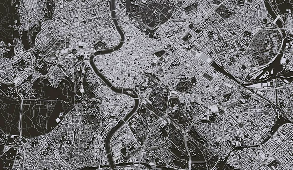 Rome Italy City Map Aerial View Minimal Design Rendering — Foto de Stock