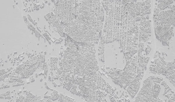 Madrid Spain City Map Aerial View Minimal Design Rendering — Photo