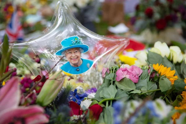 Londres Reino Unido Setembro 2022 Milhares Flores Cartões Mensagens São — Fotografia de Stock