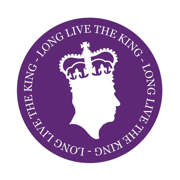 London September 2022 Side Profile Silhouette King Charles Iii 엘리자베스 — 스톡 벡터