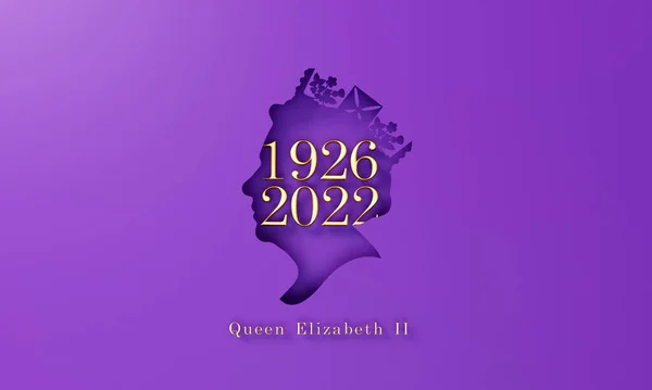 Londen September 2022 Een Gedenkposter Van Koningin Elizabeth Met Data — Stockfoto