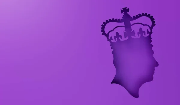 London September 2022 Side Profile Silhouette King Charles Iii 렌더링 — 스톡 사진