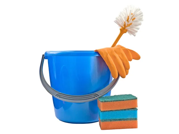 Csalihalas vödör mosó-és tisztítószerek — Stock Fotó