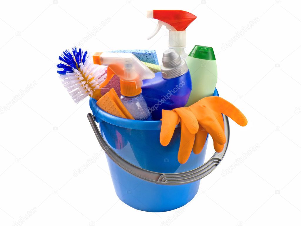 Bucket with detergents
