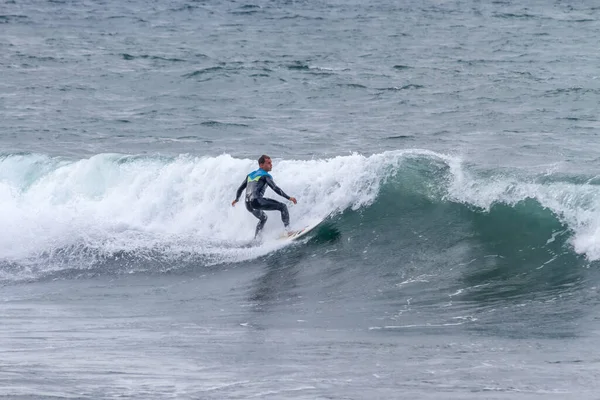 Tenerife Spain November 2013 Man Free Surfing Performing Radical Maneuvers —  Fotos de Stock