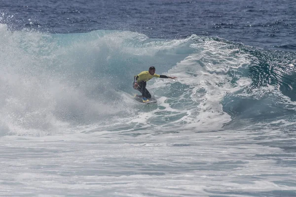 Tenerife Spain August 2013 Open Shot Boy Competing Men Bodyboard — Stockfoto