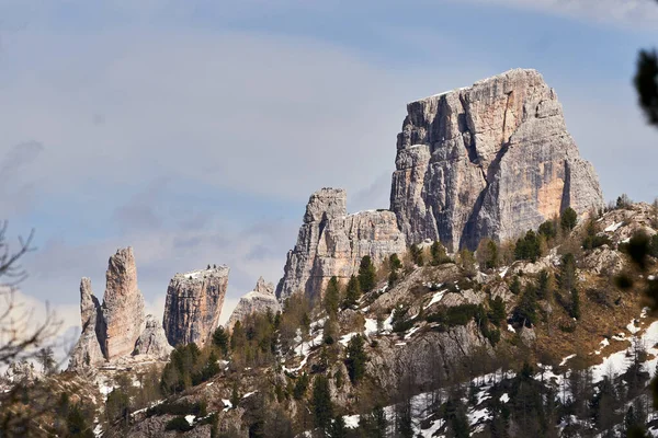 Spectacular View Cinque Torri Iconic Mountain Italian Dolomites Europe — Stock Photo, Image