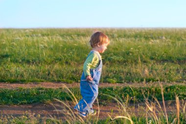 yolda kapalı çocuk kot coverall Düldül