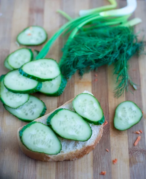 Sandwich met cucumbe — Stockfoto