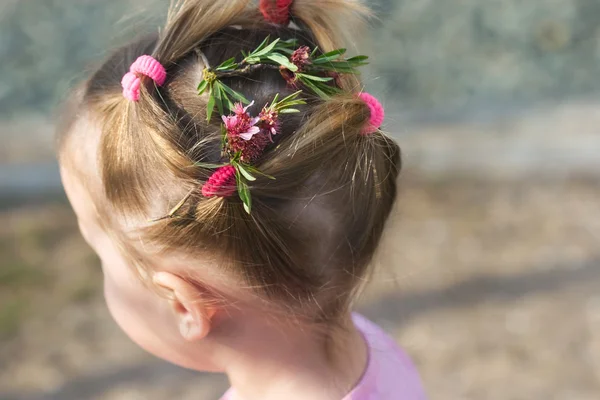 Acconciatura bambina — Foto Stock