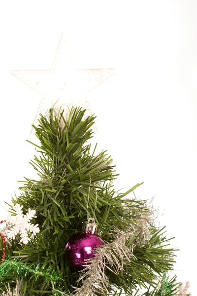 Christmas tree with star on top — Stock Photo, Image