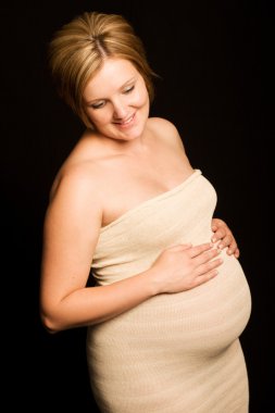güzel genç beyaz hamile kadın