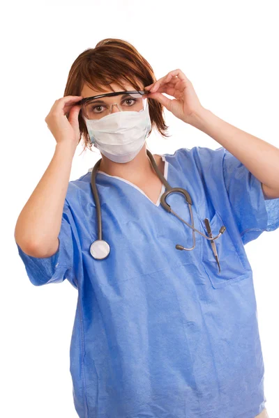Young Caucasian female medical doctor Royalty Free Stock Photos