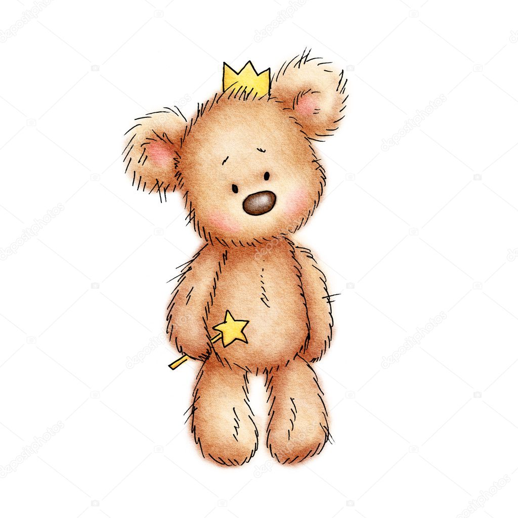 teddy bear with a crown