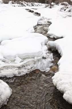 bir küçük buzlu dağ sel, santa caterina valfurva, İtalya