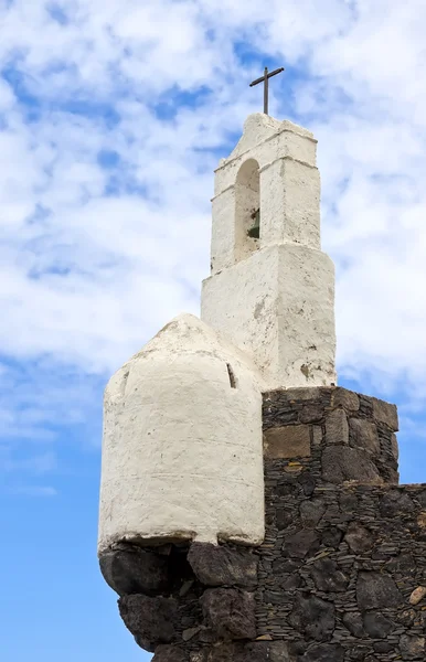 Klocktornet av castillo de san Andrés, garachico, tenerife, Kanarieöarna — Stockfoto