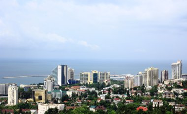 Sochi city resort, yükseklik ile görünümünü