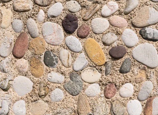 Background Wall Multi Colored Pebbles Mosaic Pattern — 스톡 사진