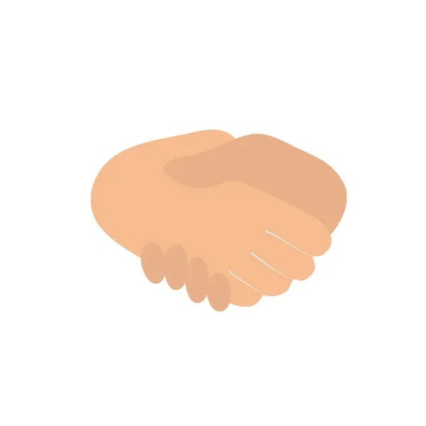 Handshake. Friendship and cooperation concept. Give your hand. Vector flat illustration — Stock Vector