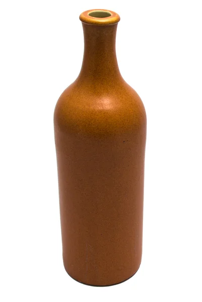 Καφέ κεραμικών μπουκάλι κρασί από τη γεωργία Royalty Free Εικόνες Αρχείου