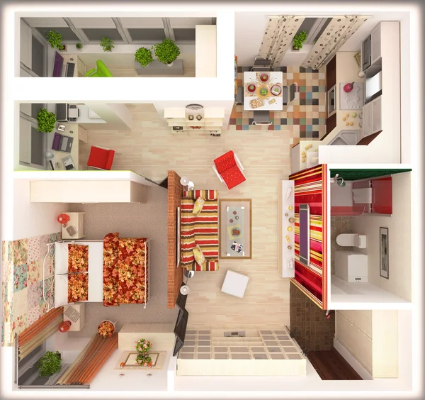 Layout apartment — Stock Photo, Image