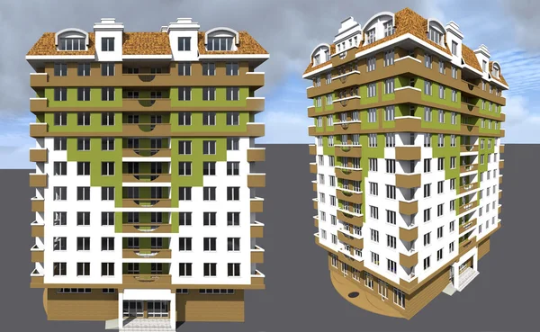 çok katlı modern ev