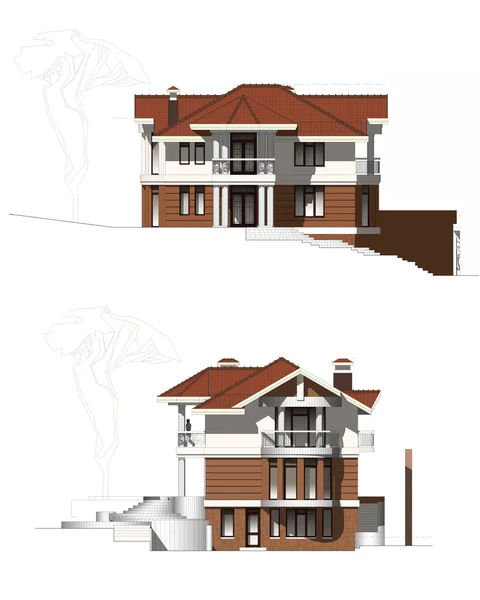 Modern çiftlik evi — Stok fotoğraf