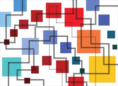 soyutlama kareler ve çizgiler