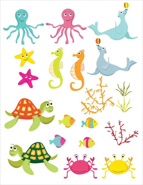 Sea life — Stock Vector