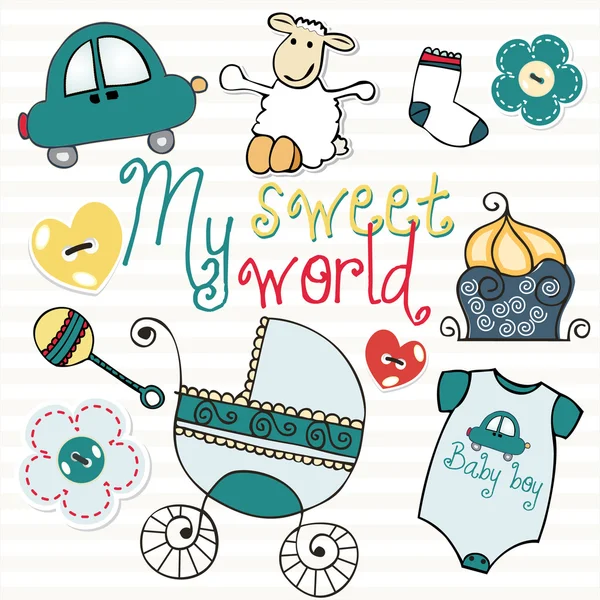 Lovely babyset — Stockvector