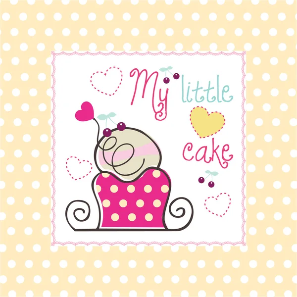 Belle carte cupcake — Image vectorielle