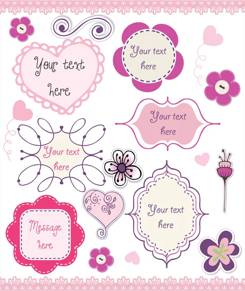 Lovely tags and stickers Royalty Free Stock Illustrations