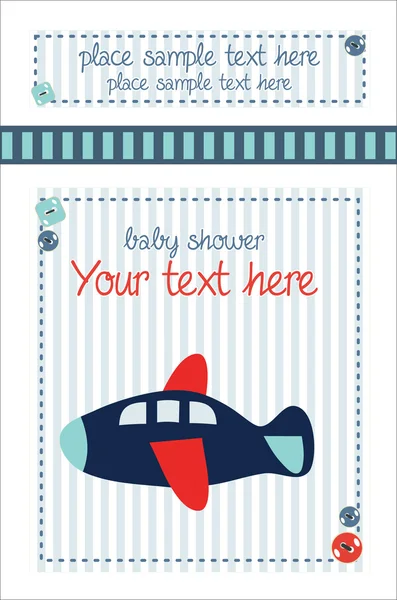 Baby boy announcement card — Stock Vector