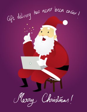 komik Noel Noel laptop kullanma