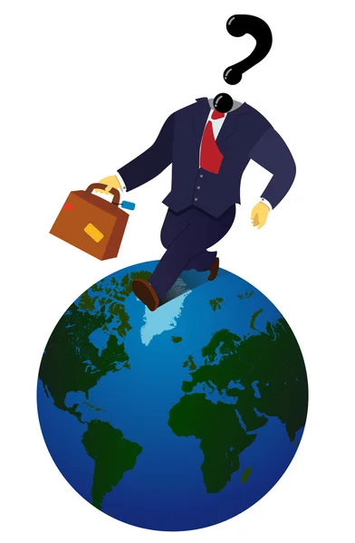 Globe Trotter Homme d'affaires — Image vectorielle