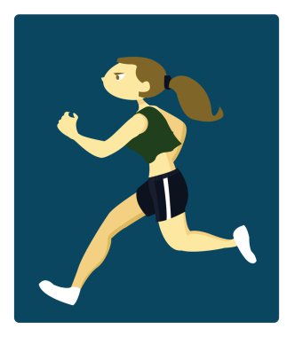 çalışan genç atletik bir kadın